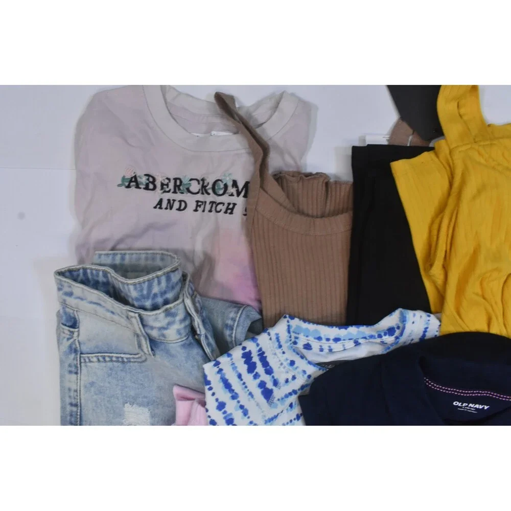 Wholesale Bulk Lot Of 10 Girls Size Large 10/12 Mixed Season Tops Bottoms